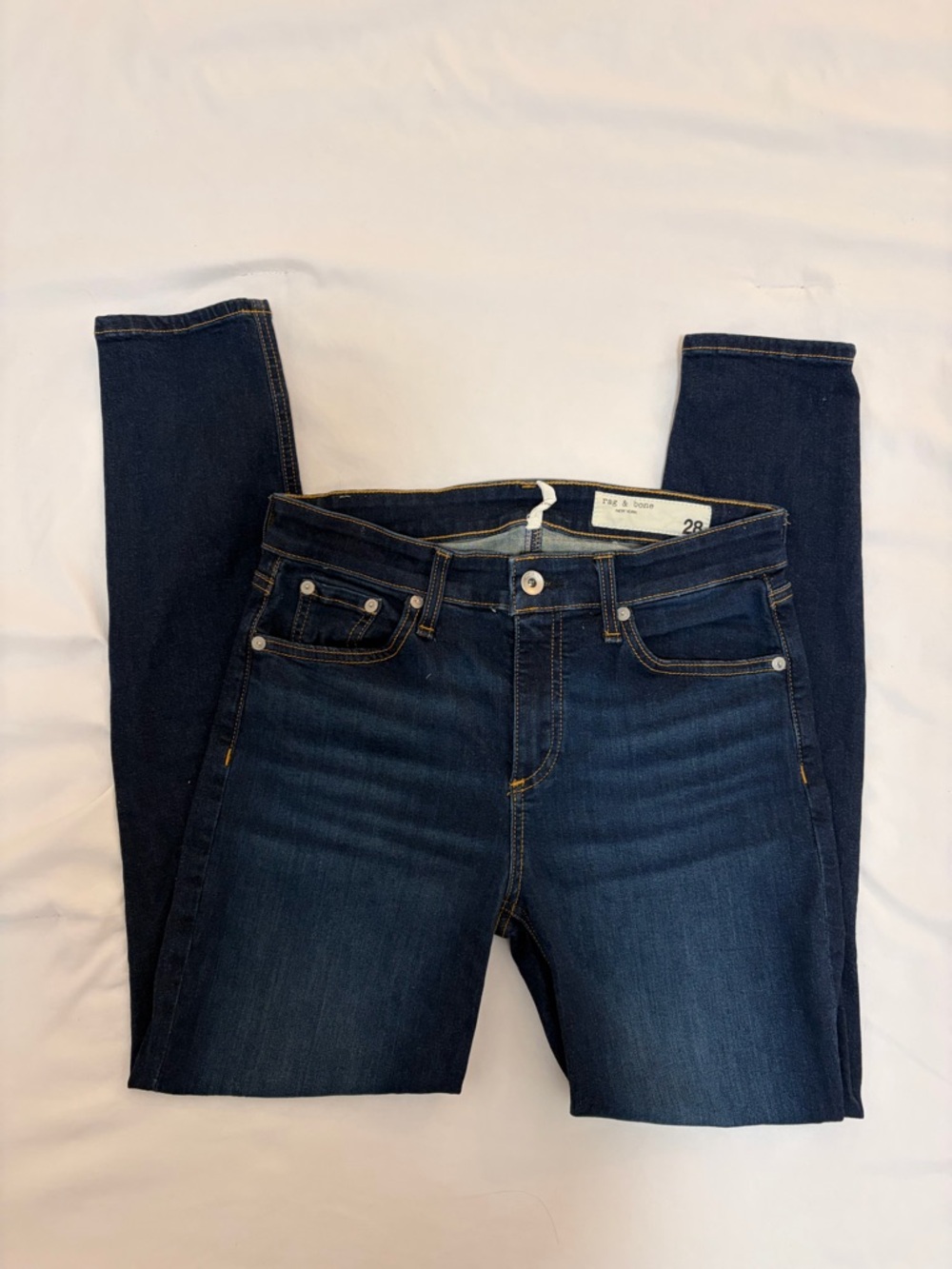 Rag & Bone Cate Mid-Rise Ankle Skinny Dark Indigo Jean